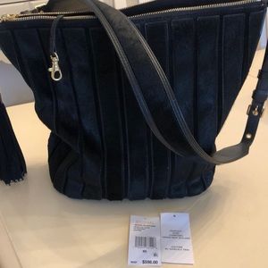 Great Michael Kors black calf hair & leather bag